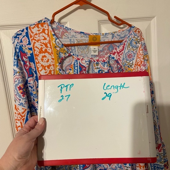 Ruby Rd. Multicolor Patchwork Blouse - Picture 2 of 6